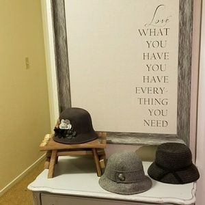 Three adorable bell hats, sold individually.